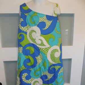 Maggie Breen Too Waves Multi-Color A-Line Lined Sleeveless Dress Size 12 Girl's